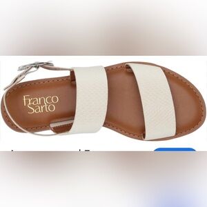 Franco Sarto Amal Snakeskin Embossed Chunky Heel Sandals~Size 7.5